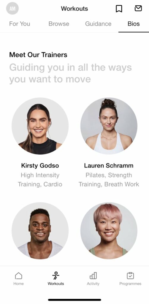 nike mobile app design